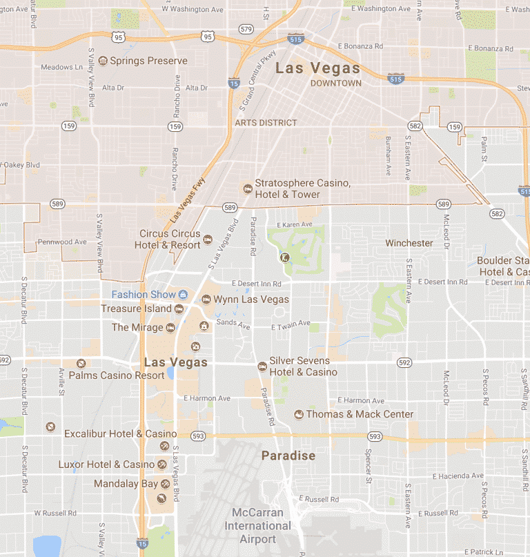 las vegas airbnb map